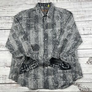 Robert Graham Button Shirt 2XL Limited Edition The Real Millan Striped Flip Cuff